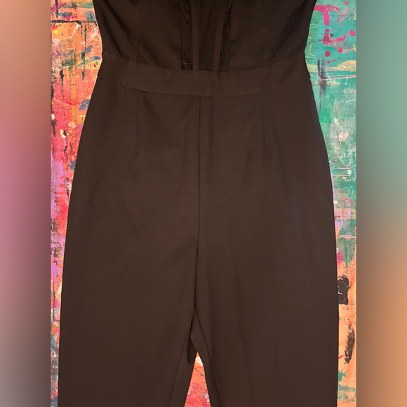 Long Sleeve Lace and Mesh Jumpsuit - Tobi - Size XS - Picture 11 of 12